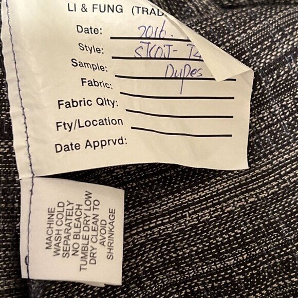 Eileen Fisher Tunic Collarless Button Pockets Navy Cotton Elastene Acrylic SMALL - Picture 8 of 8